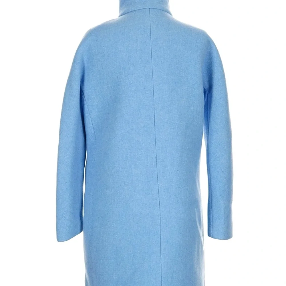 J. Crew Cocoon Coat In Italian Stadium Cloth Nello Gori Blue Women’s Size 2 EUC